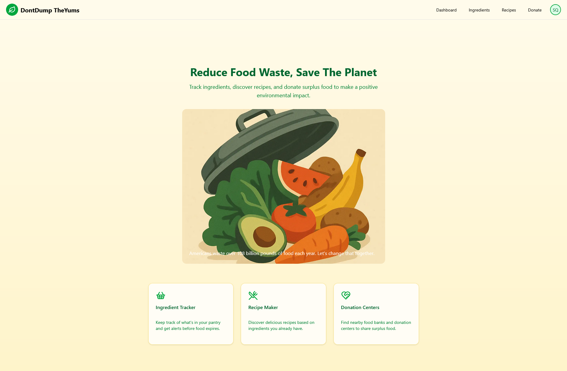DontDumpTheYums app